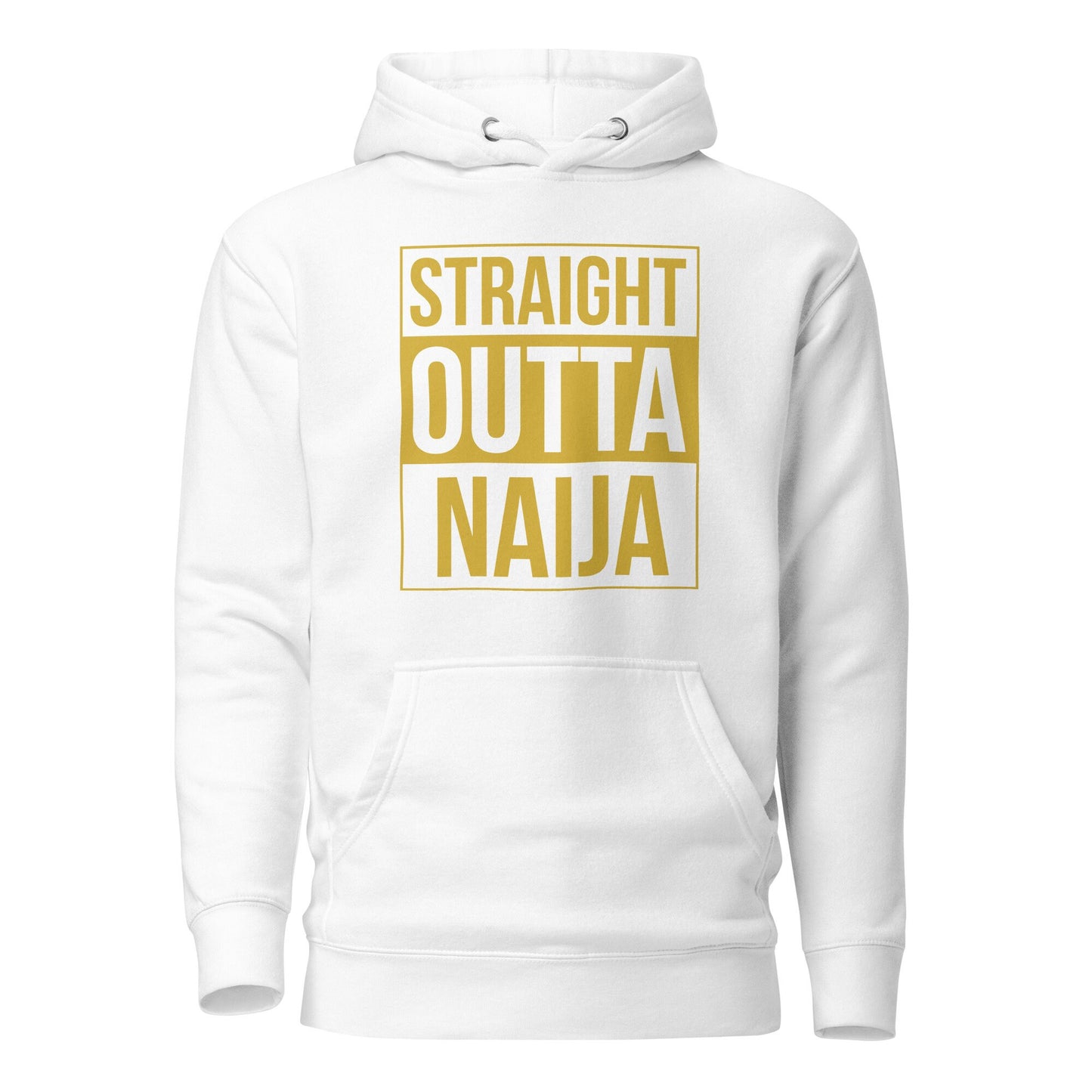Heavy blend -Straight outta Nigeria- Unisex Hoodie- Nigerian Hoodie in White