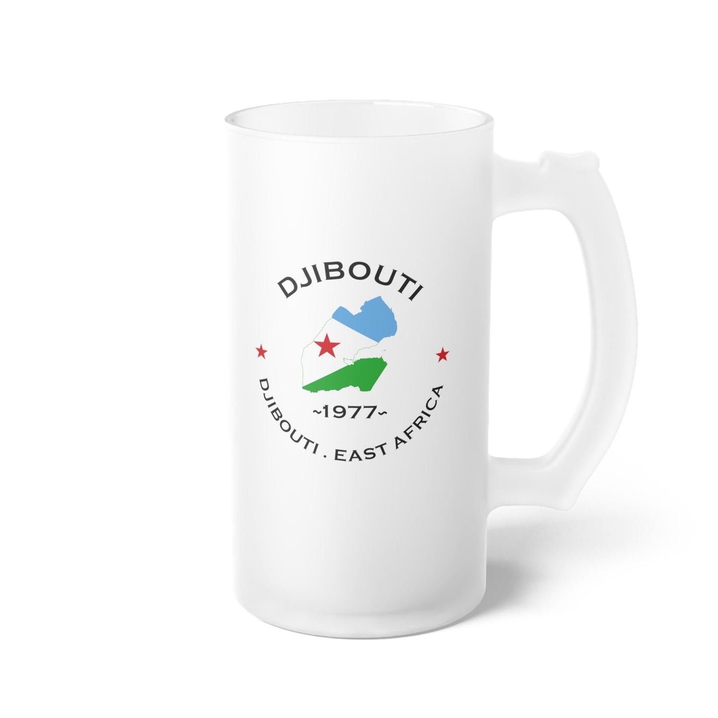 Djibouti Frosted Glass Beer Mug