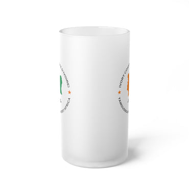 Ivory Coast Frosted Glass Beer Mug