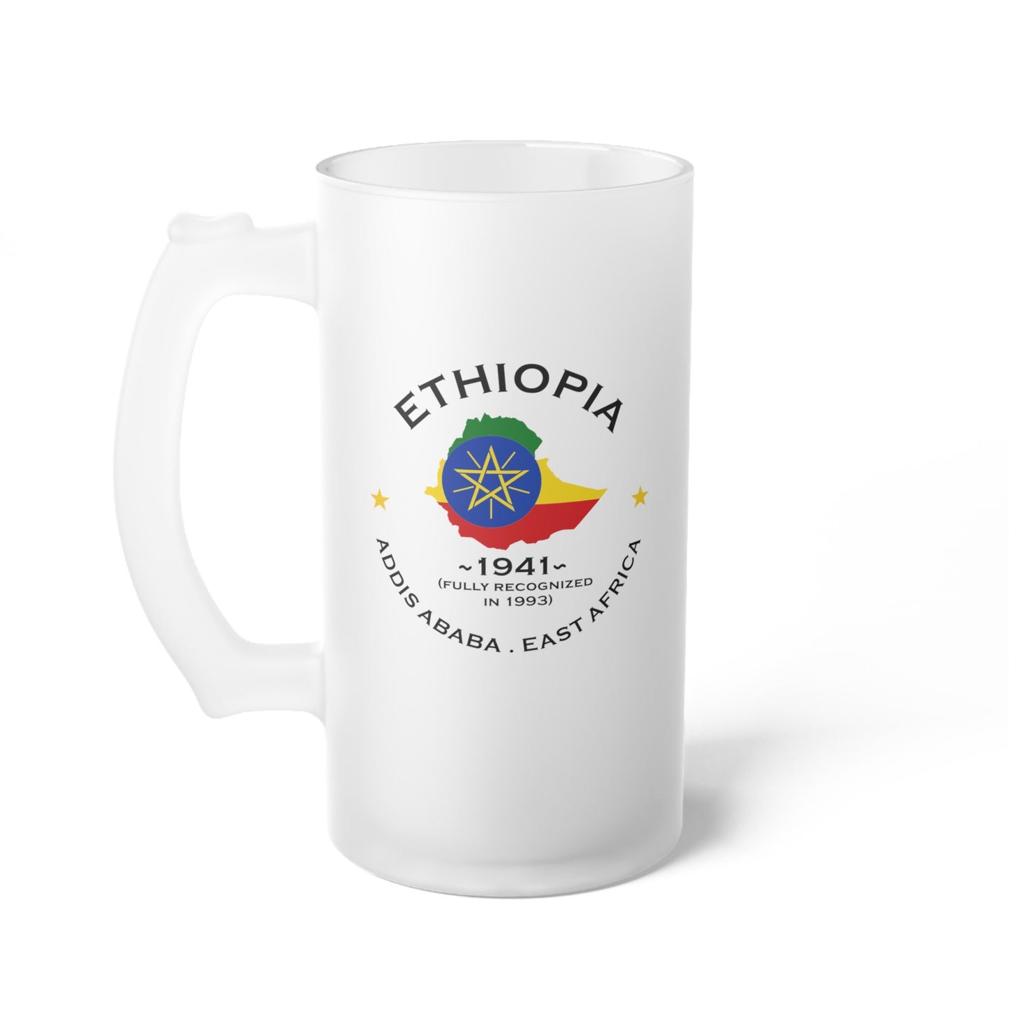 Ethiopian Frosted Glass Beer Mug