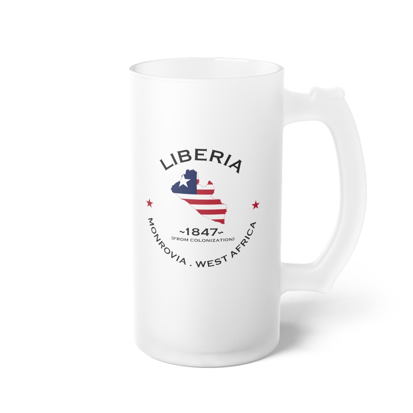 Liberia Frosted Glass Beer Mug