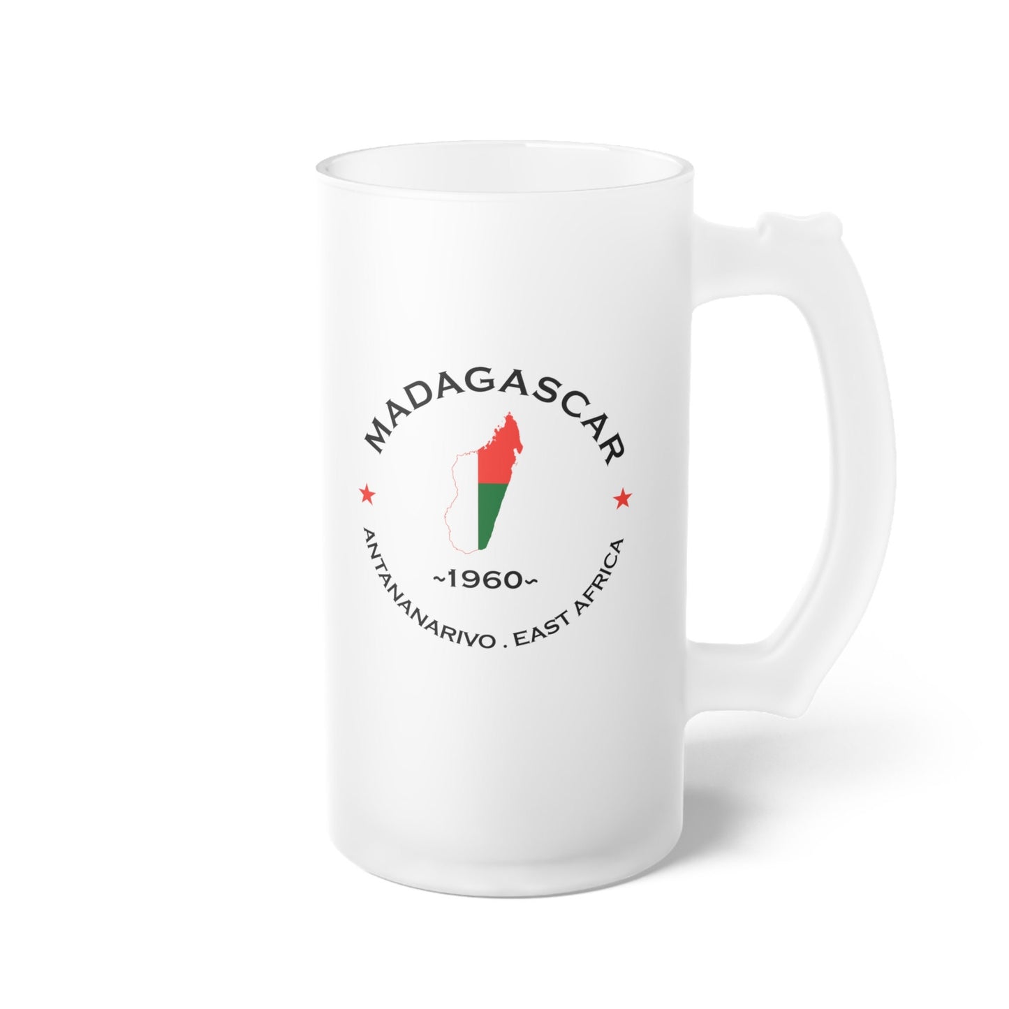 Madagascar Frosted Glass Beer Mug