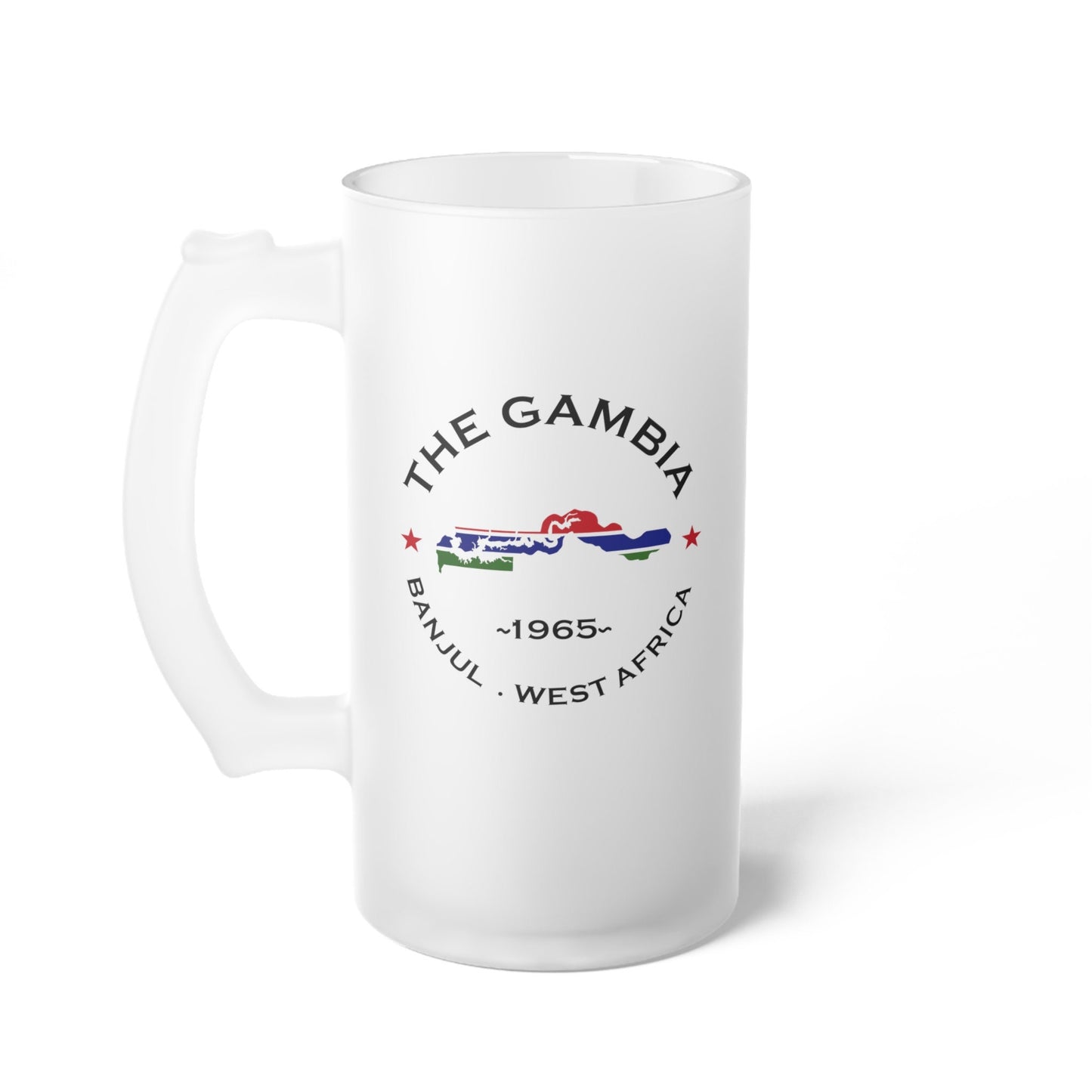 Gambia Frosted Glass Beer Mug