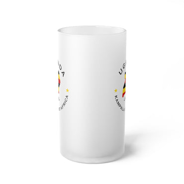 Uganda Frosted Glass Beer Mug