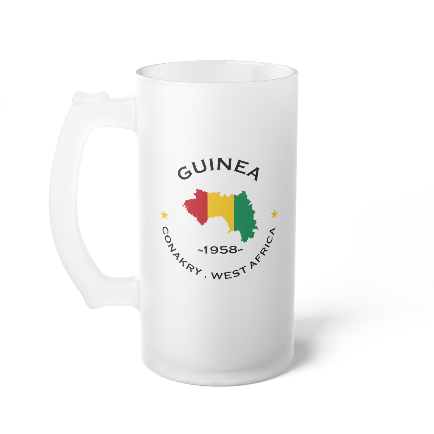 Guinea Frosted Glass Beer Mug