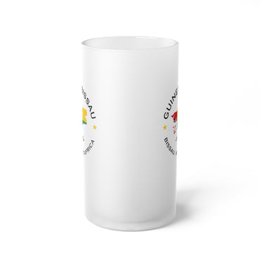 Guinea-Bissau Frosted Glass Beer Mug