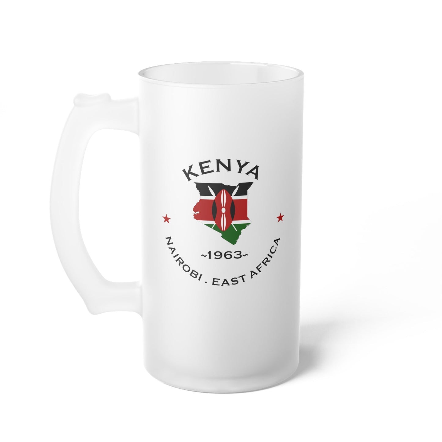 Kenya Frosted Glass Beer Mug