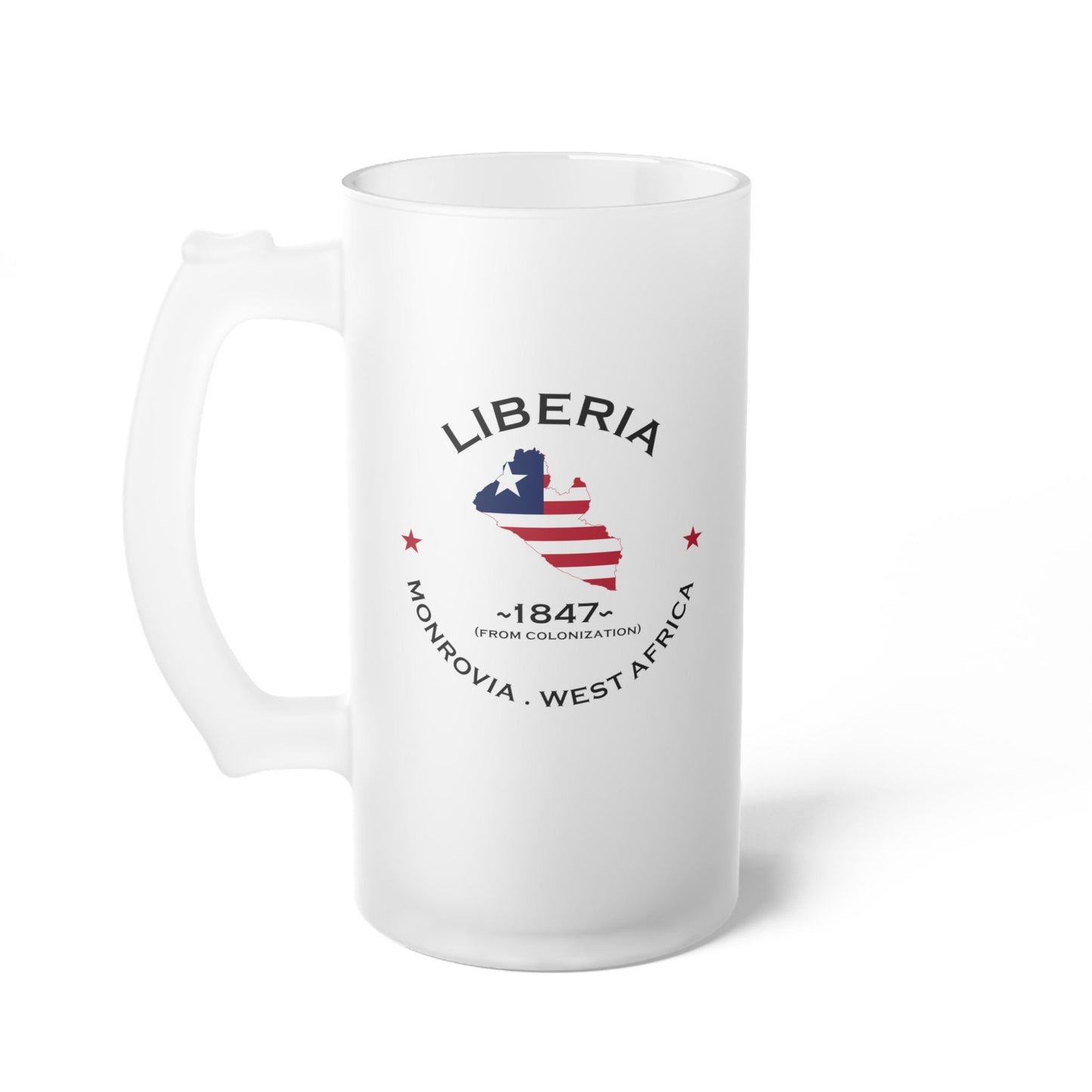 Liberia Frosted Glass Beer Mug