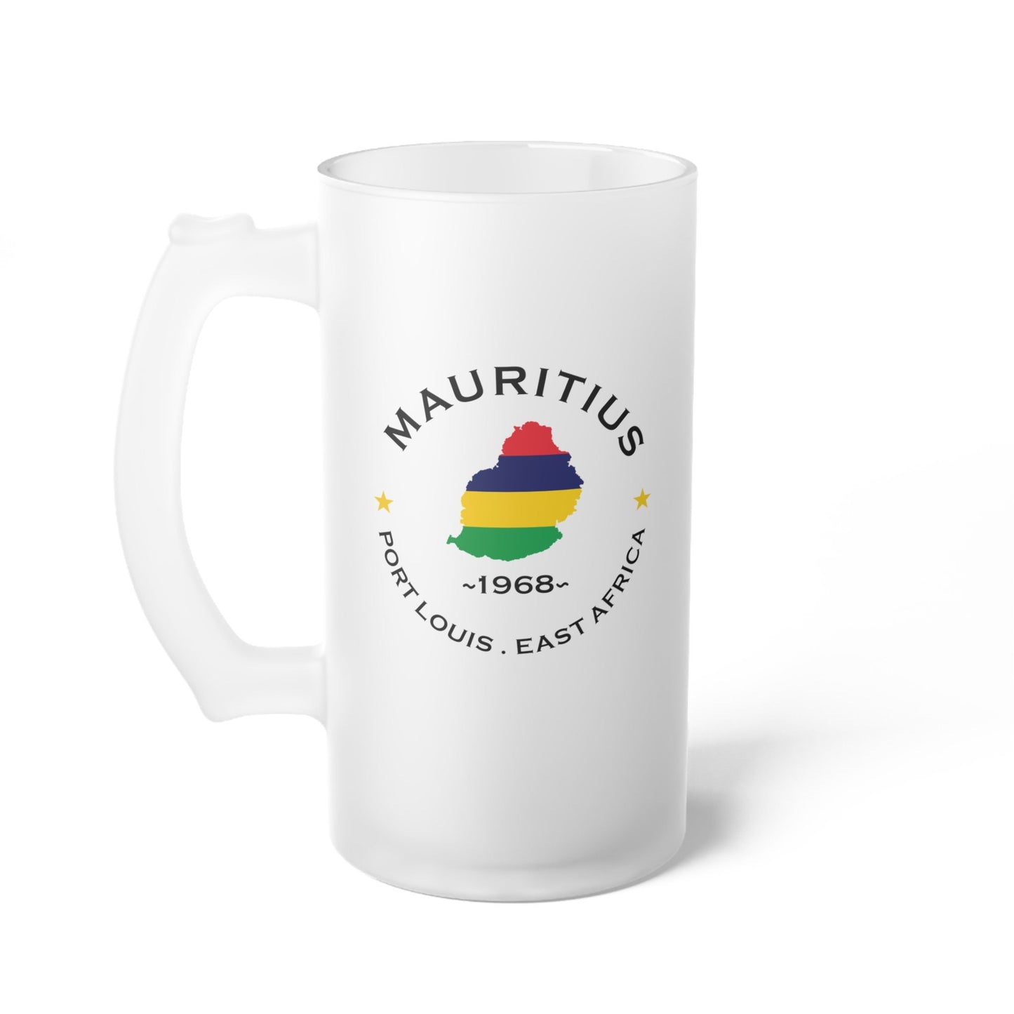Mauritius Frosted Glass Beer Mug