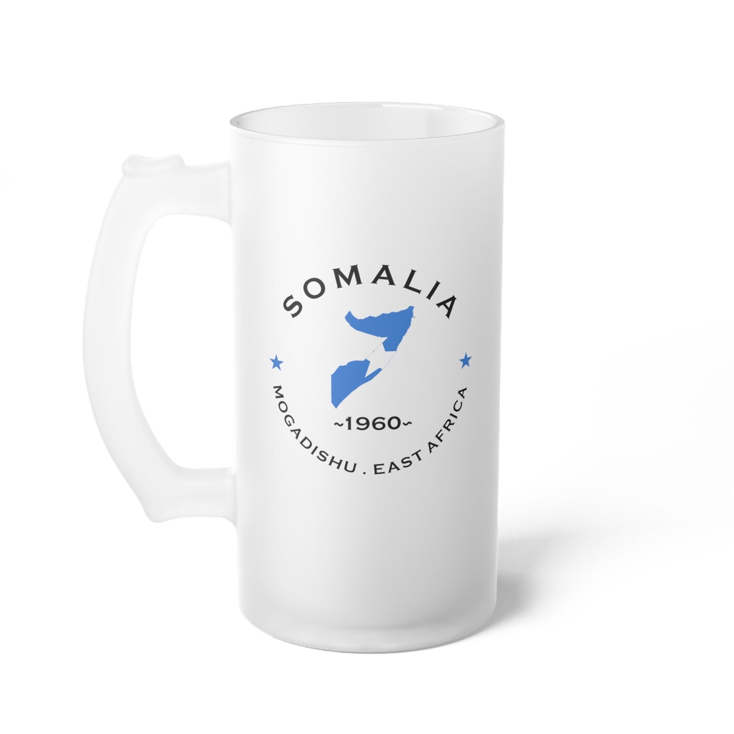 Somalia Frosted Glass Beer Mug