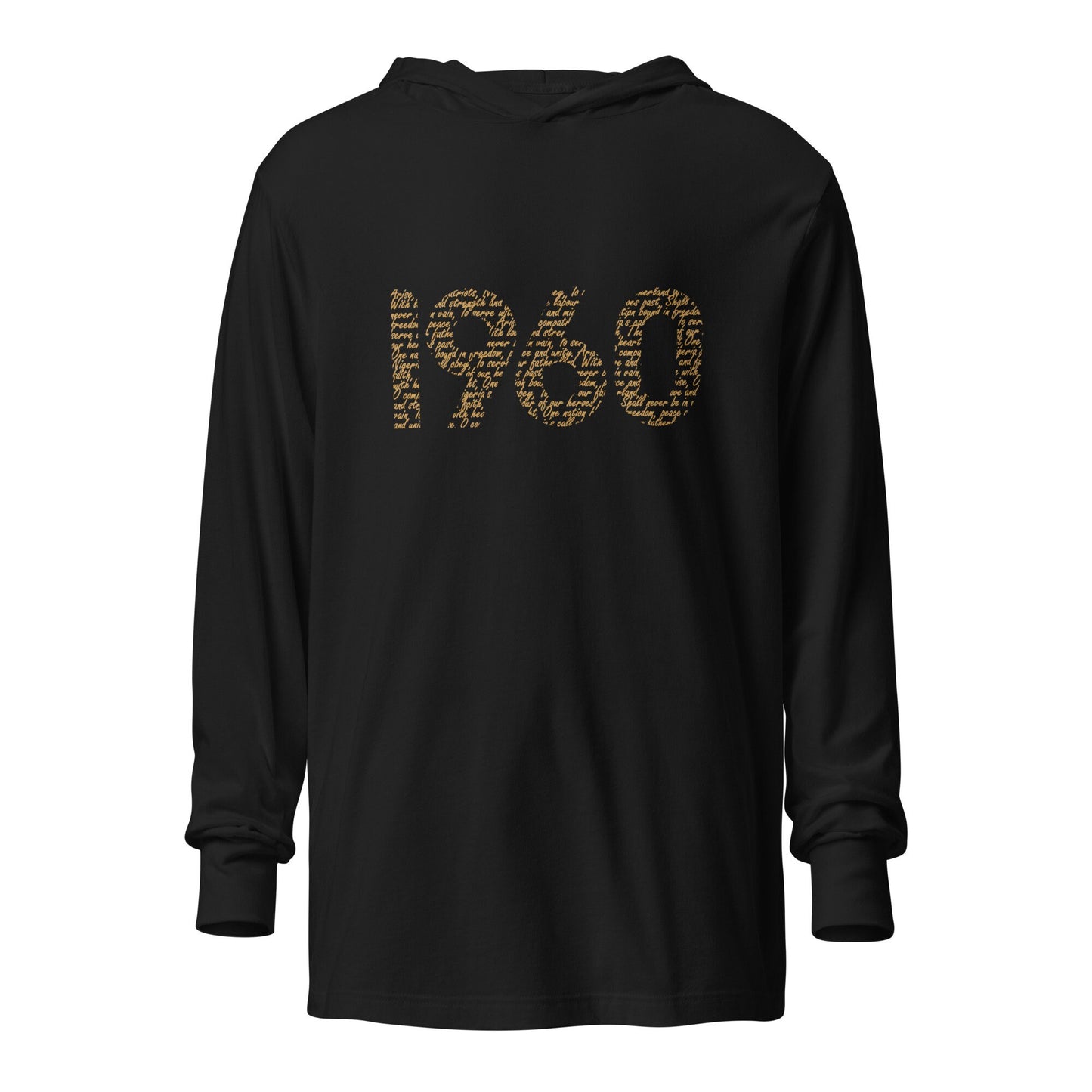 Light Weight Nigerian Independence 1960 with National Pledge - Hooded long-sleeve tee