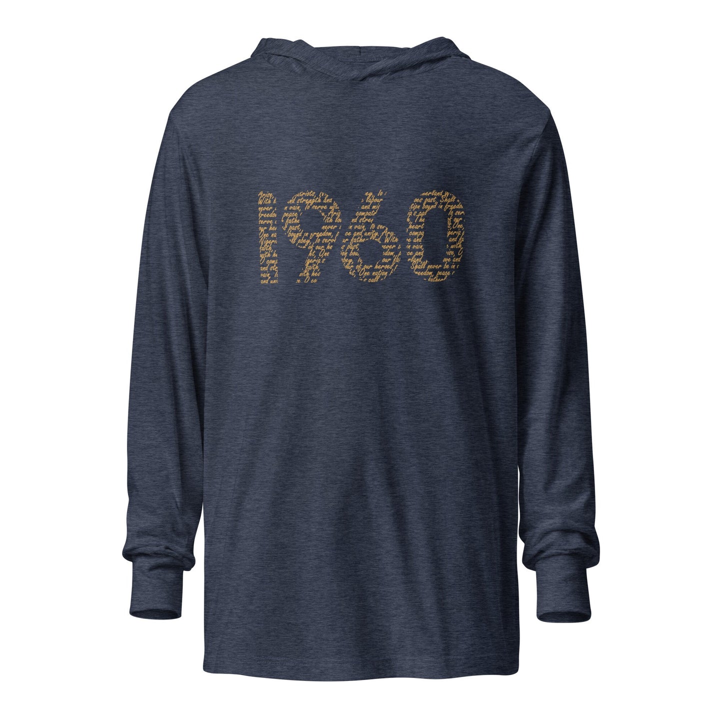 Light Weight Nigerian Independence 1960 with National Pledge - Hooded long-sleeve tee