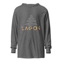 Light weight Unisex Hooded long-sleeve tee- Lagos with Local governments