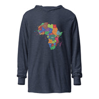 Light weight African countries Hooded long-sleeve tee- African hoodie, Nigerian Hoodie