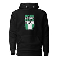 Heavy Blend Born Raised Proud True- Nigerian Hoodie, African Hoodie, Black hoodie, Red African Hoodie, Grey Hoodie