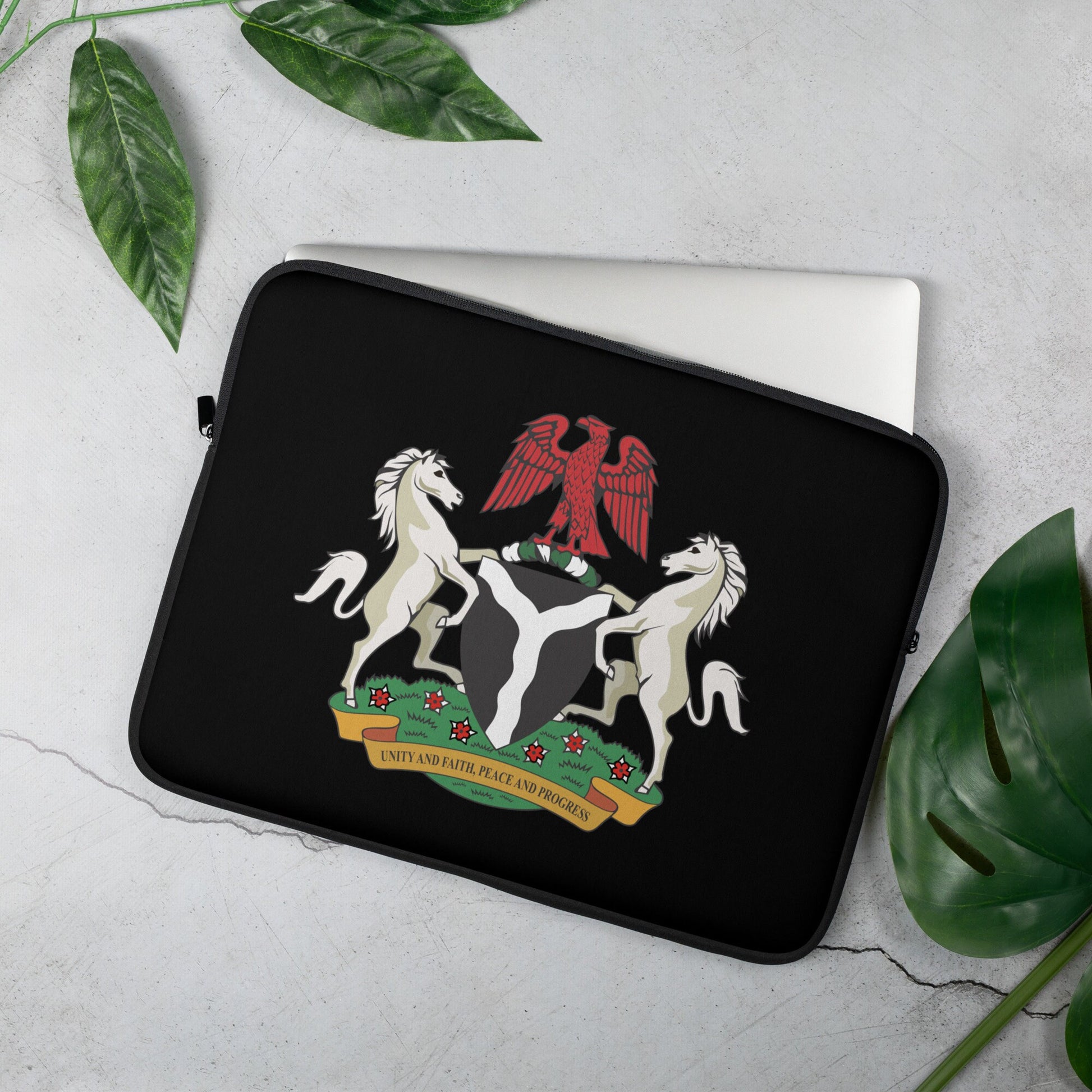 Nigerian Coat of Arms Laptop Sleeve