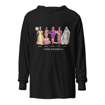 Light weight One Nigerian Womenś Hooded long-sleeve tee