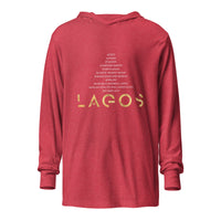 Light weight Unisex Hooded long-sleeve tee- Lagos with Local governments