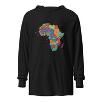 Light weight African countries Hooded long-sleeve tee- African hoodie, Nigerian Hoodie