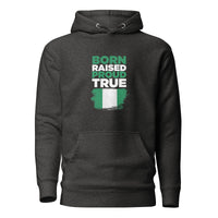 Heavy Blend Born Raised Proud True- Nigerian Hoodie, African Hoodie, Black hoodie, Red African Hoodie, Grey Hoodie