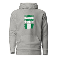 Heavy Blend Born Raised Proud True- Nigerian Hoodie, African Hoodie, Black hoodie, Red African Hoodie, Grey Hoodie