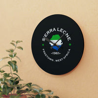 Sierra Leone Inspired Acrylic Wall Clock: Unique African Decor, Sierra Leonean Gifts, Home Accessories