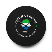 Sierra Leone Inspired Acrylic Wall Clock: Unique African Decor, Sierra Leonean Gifts, Home Accessories