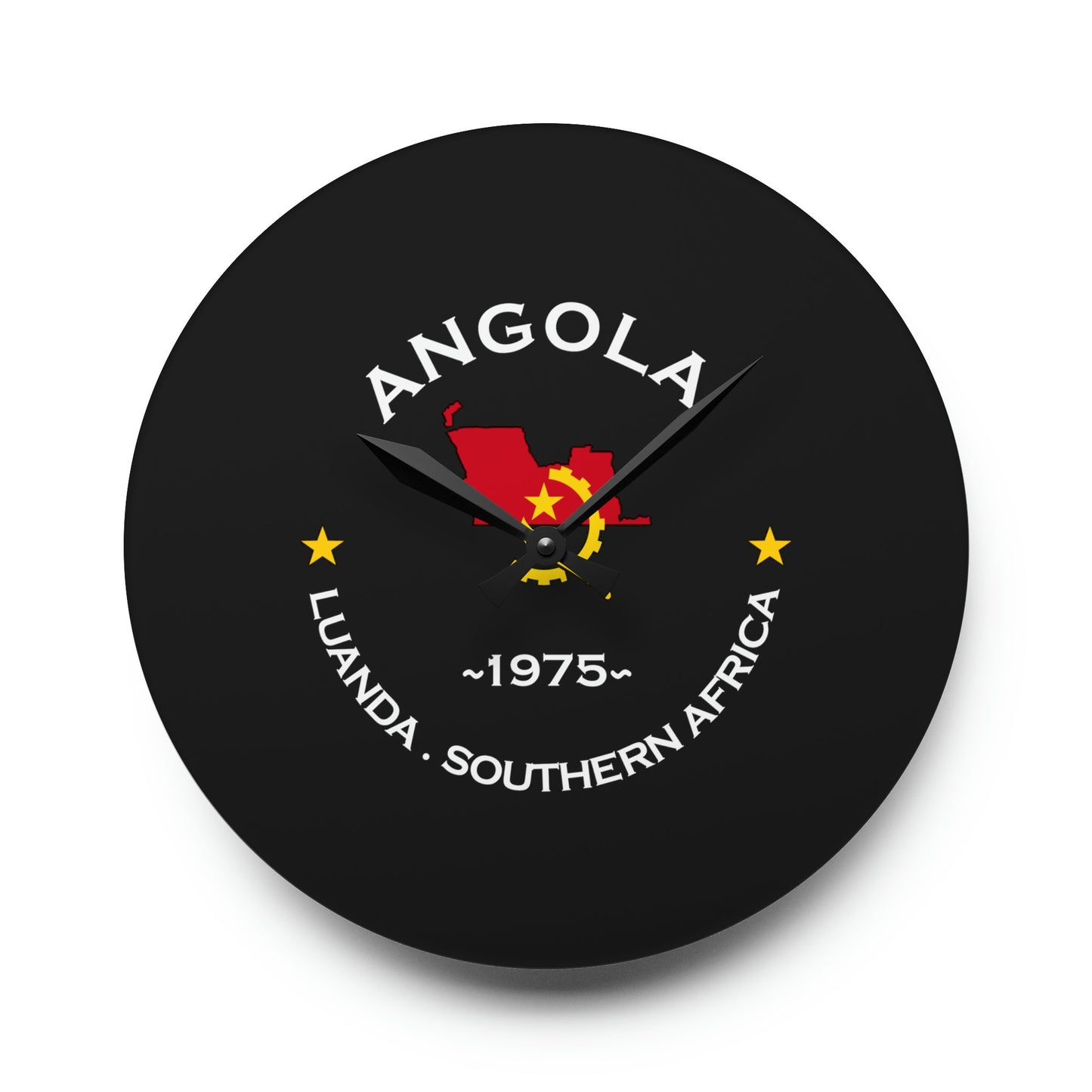 Angola Inspired Acrylic Wall Clock.