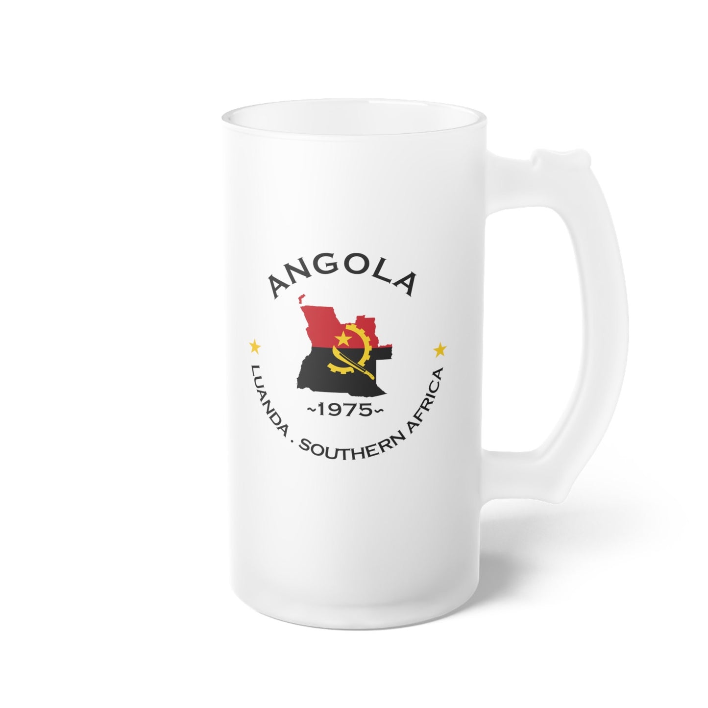 Angola Frosted Glass Beer Mug