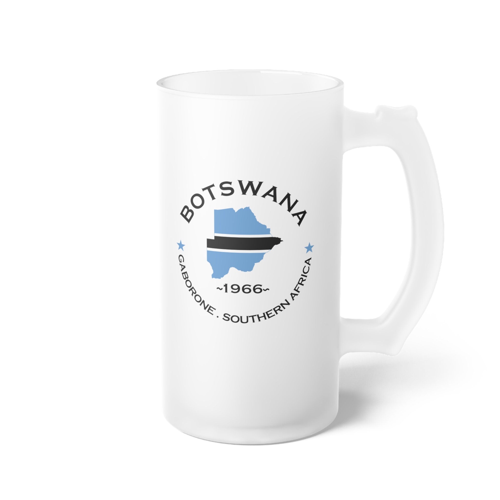 Botswana Frosted Glass Beer Mug