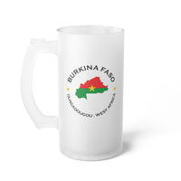 Burkina Faso Frosted Glass Beer Mug