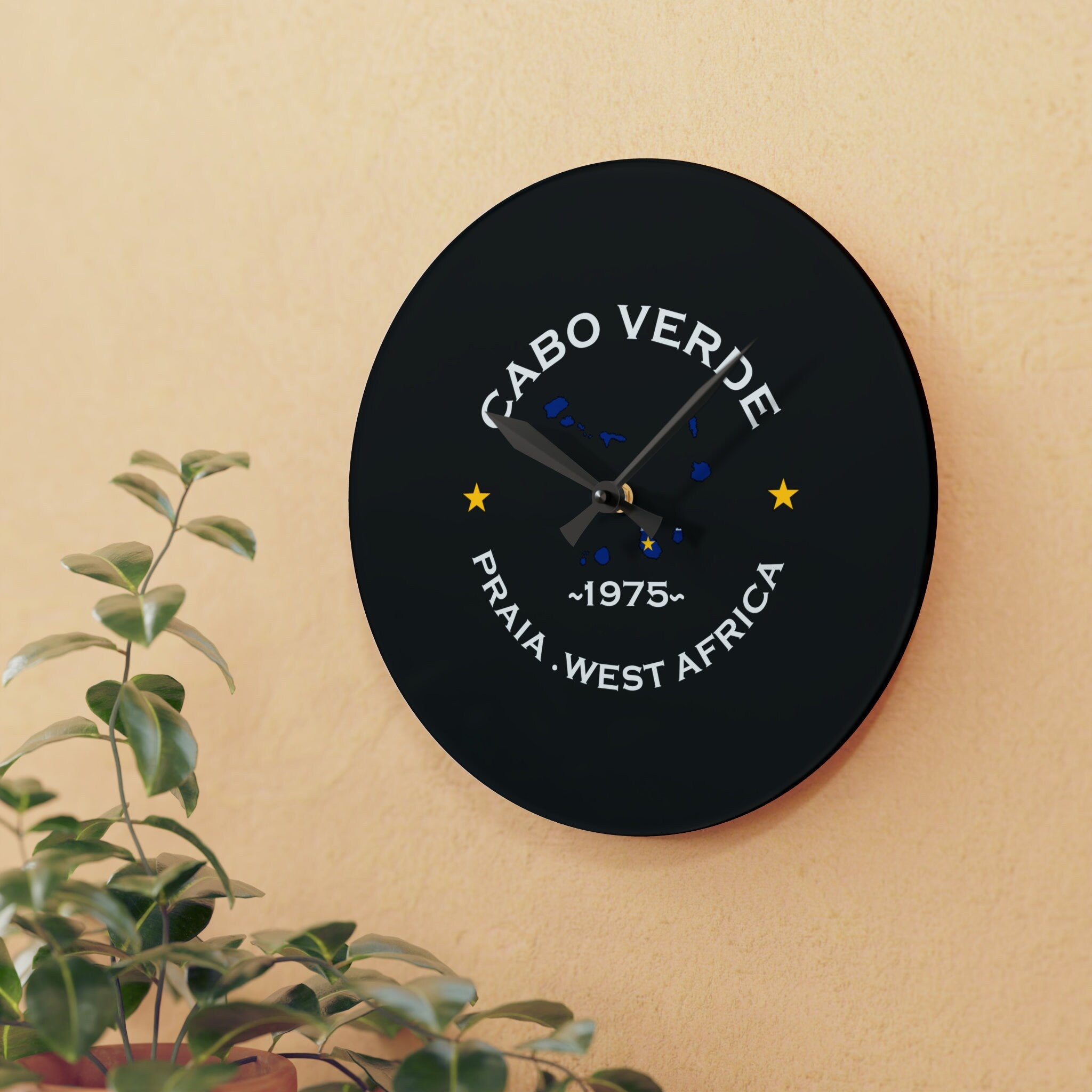 Cabo Verde Acrylic Wall Clock