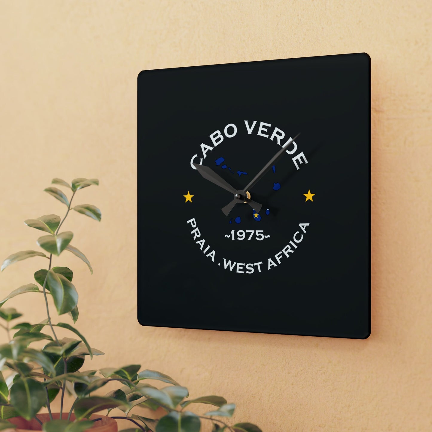 Cabo Verde Acrylic Wall Clock