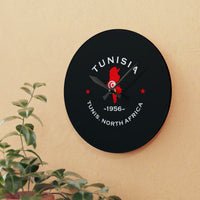 Tunisian Inspired Acrylic Wall Clock: Vintage Decor for African American Homes