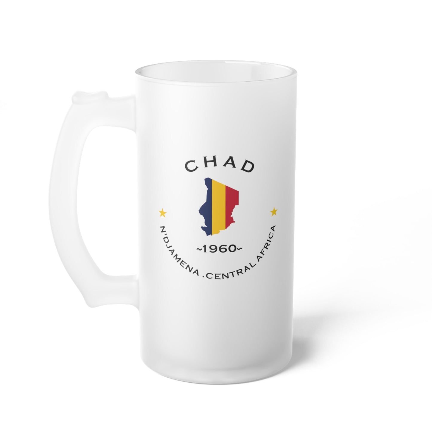 Chadian  Frosted Glass Beer Mug