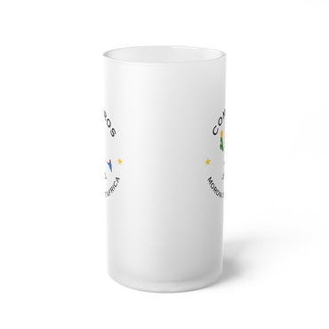 Comoros  Frosted Glass Beer Mug