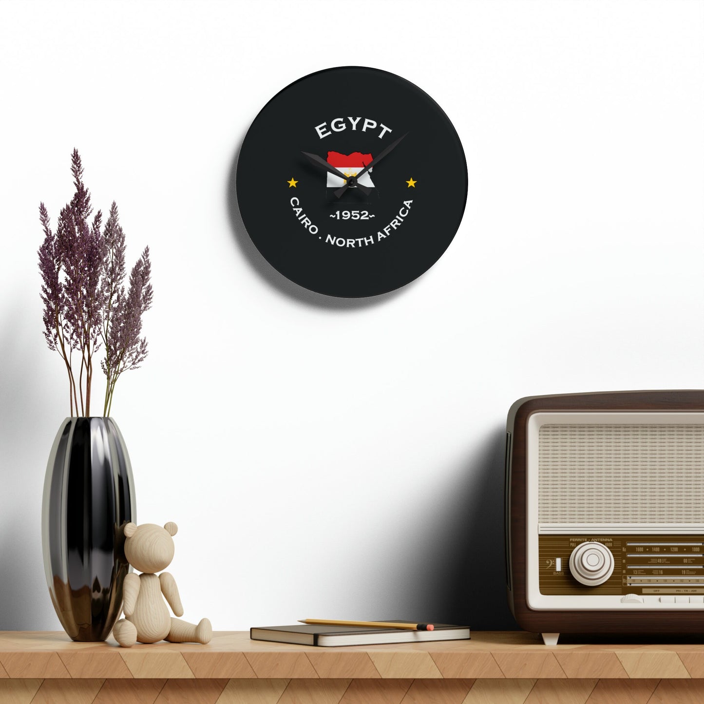 Egyptian Acrylic Wall Clock