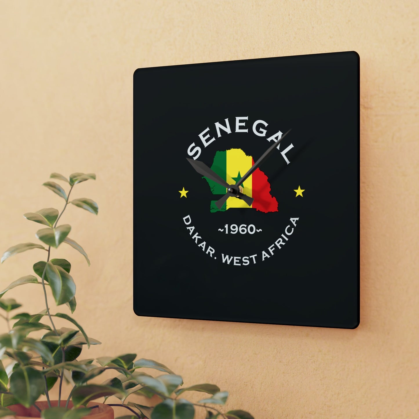 Senegalese Acrylic Wall Clock