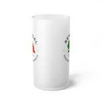 Senegalese  Frosted Glass Beer Mug