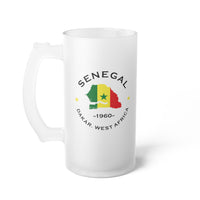 Senegalese  Frosted Glass Beer Mug