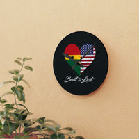 Ghana/ USA Interracial Inspired Acrylic Wall Clock
