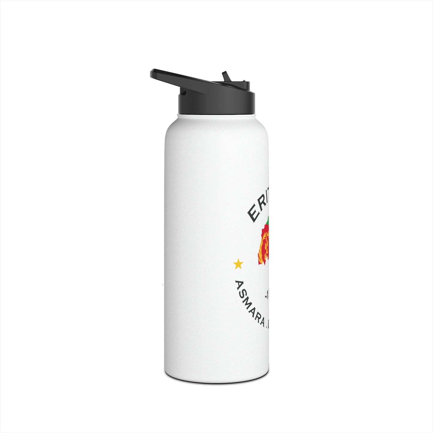 Eritrea Steel Water Bottle, Standard Lid