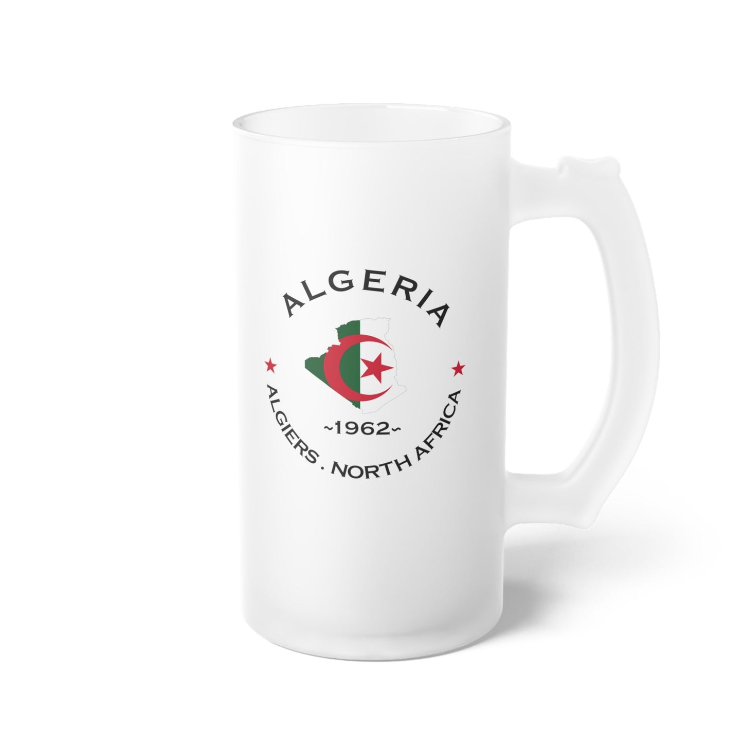 Algeria Frosted Glass Beer Mug