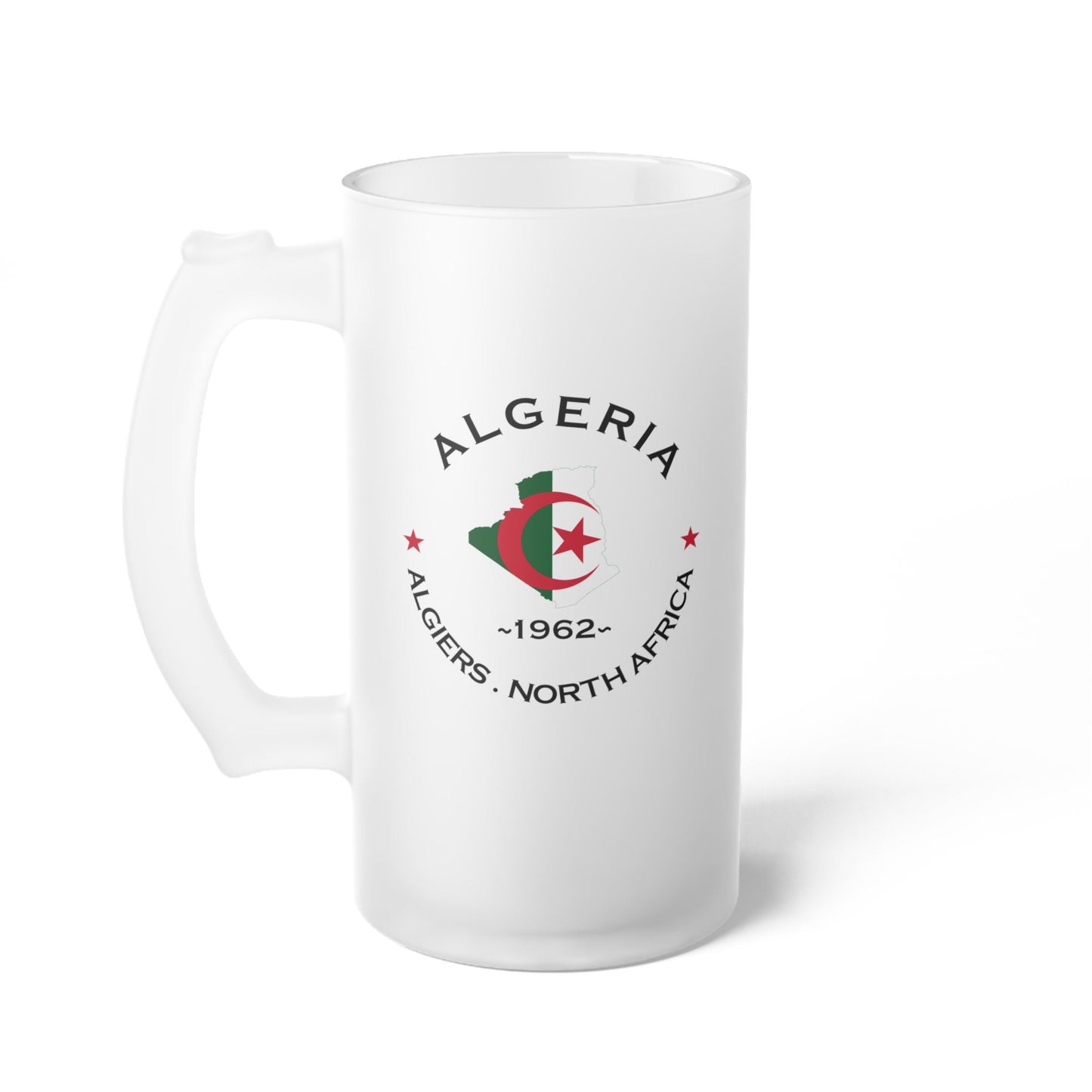 Algeria Frosted Glass Beer Mug