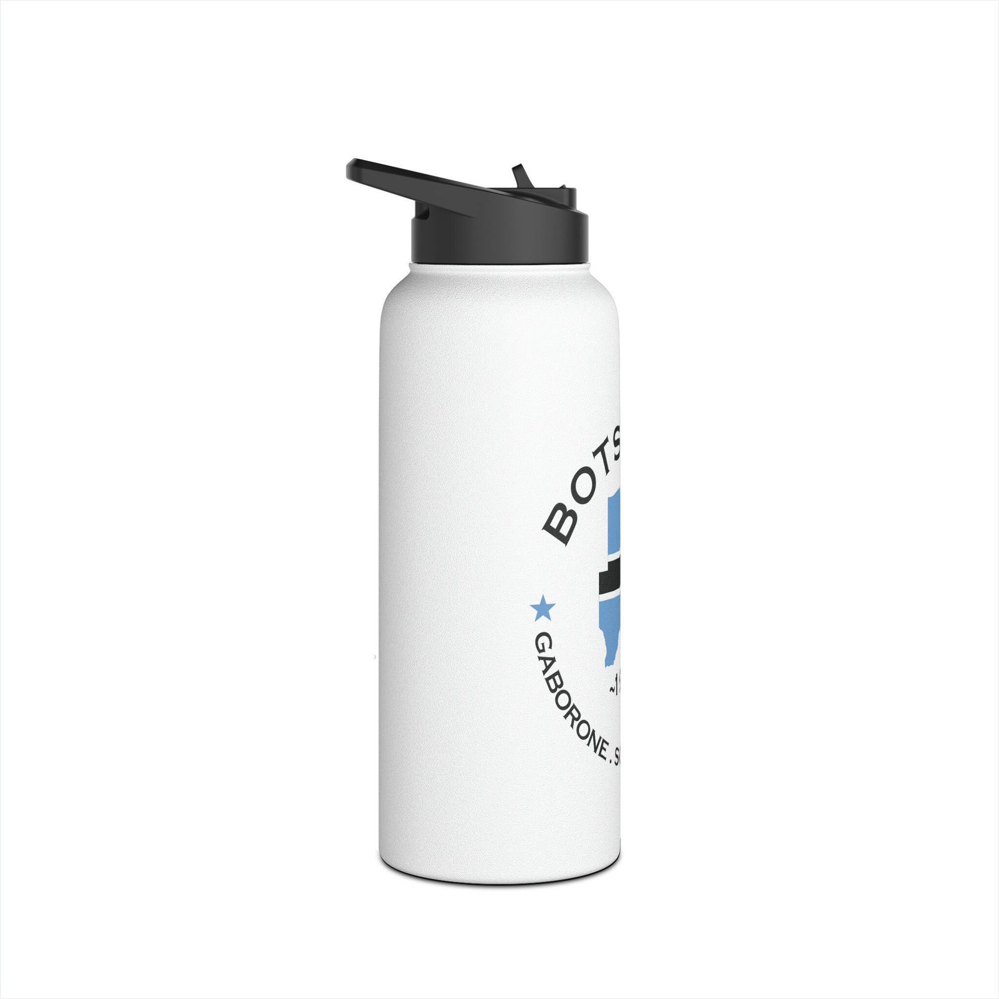 Botswana Stainless Steel Water Bottle: Standard Lid, Botswana Tees, Botswana Gifts, Botswana Jerseys, African Couple Gifts