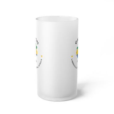 Gabon  Frosted Glass Beer Mug