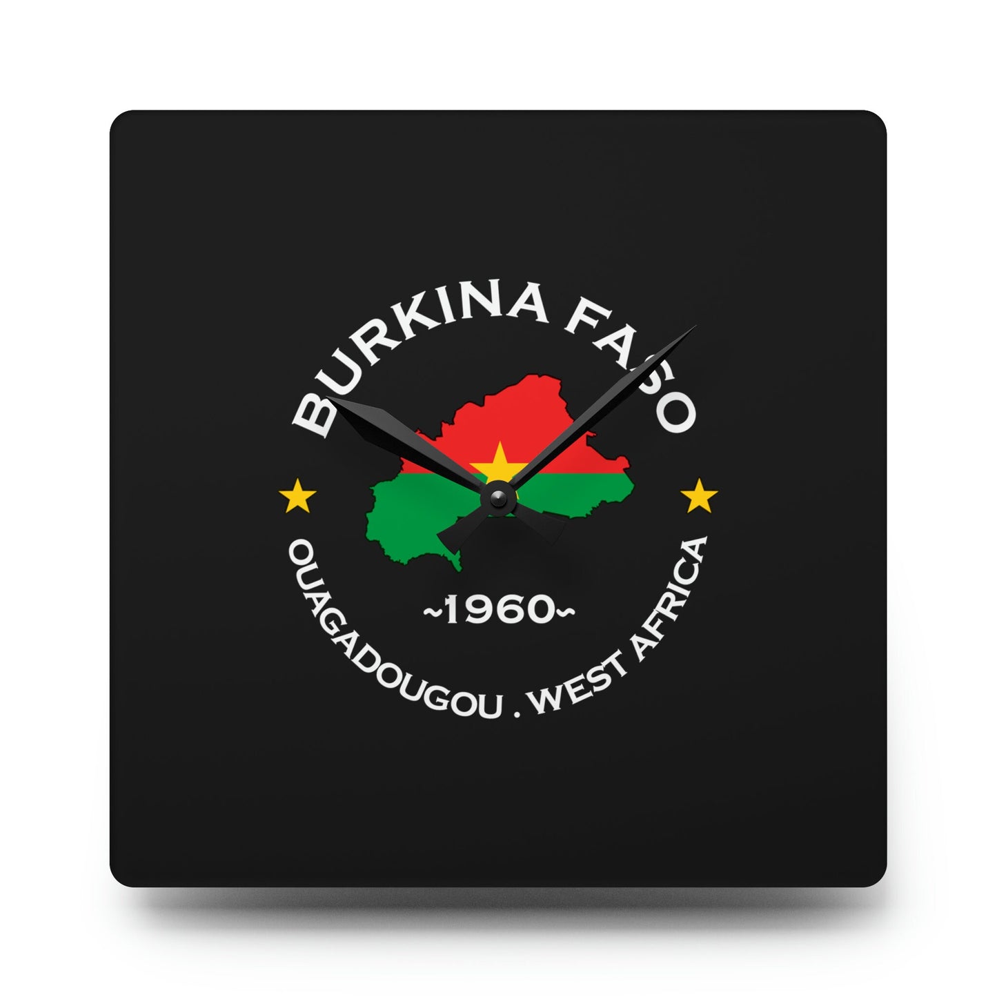 Burkina Faso Acrylic Wall Clock