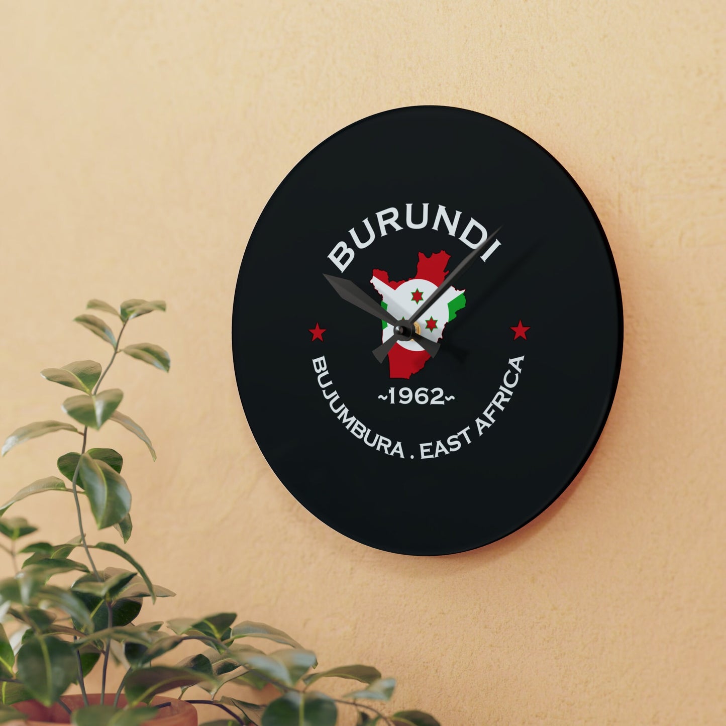 Burundi Acrylic Wall Clock