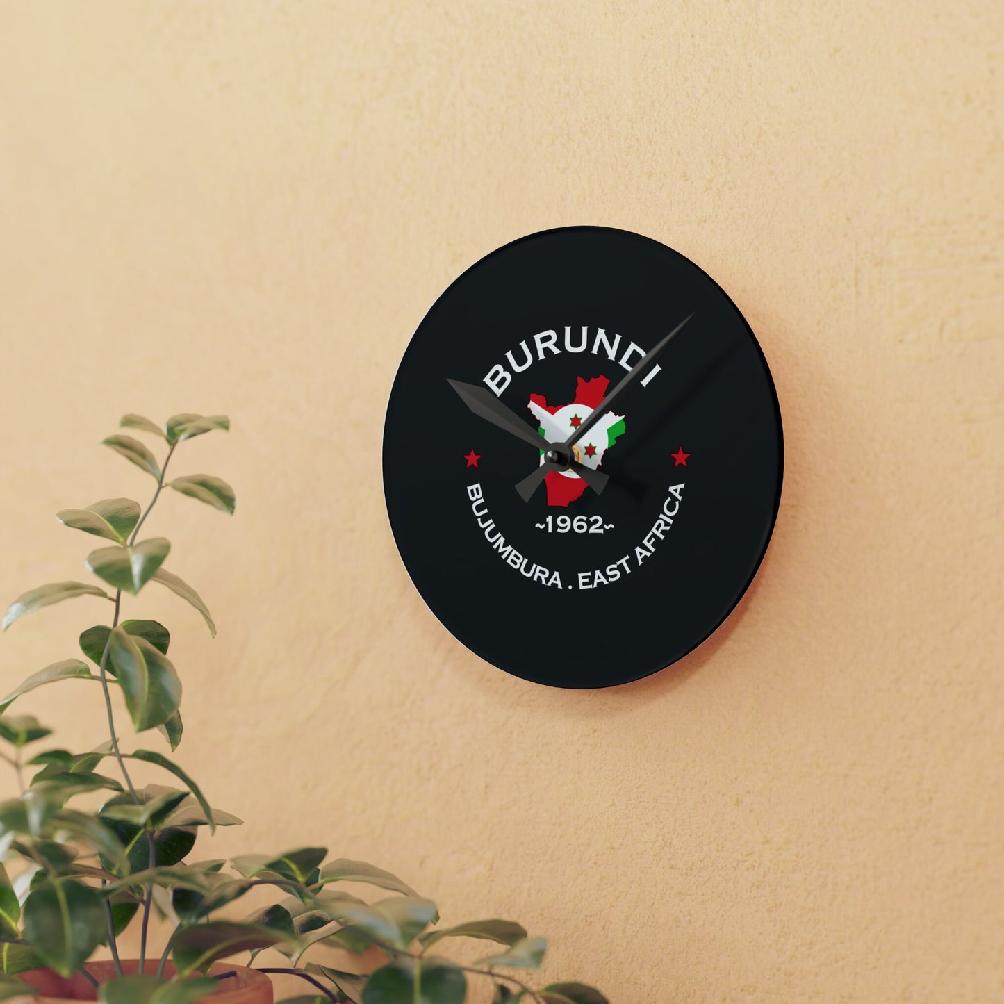 Burundi Acrylic Wall Clock