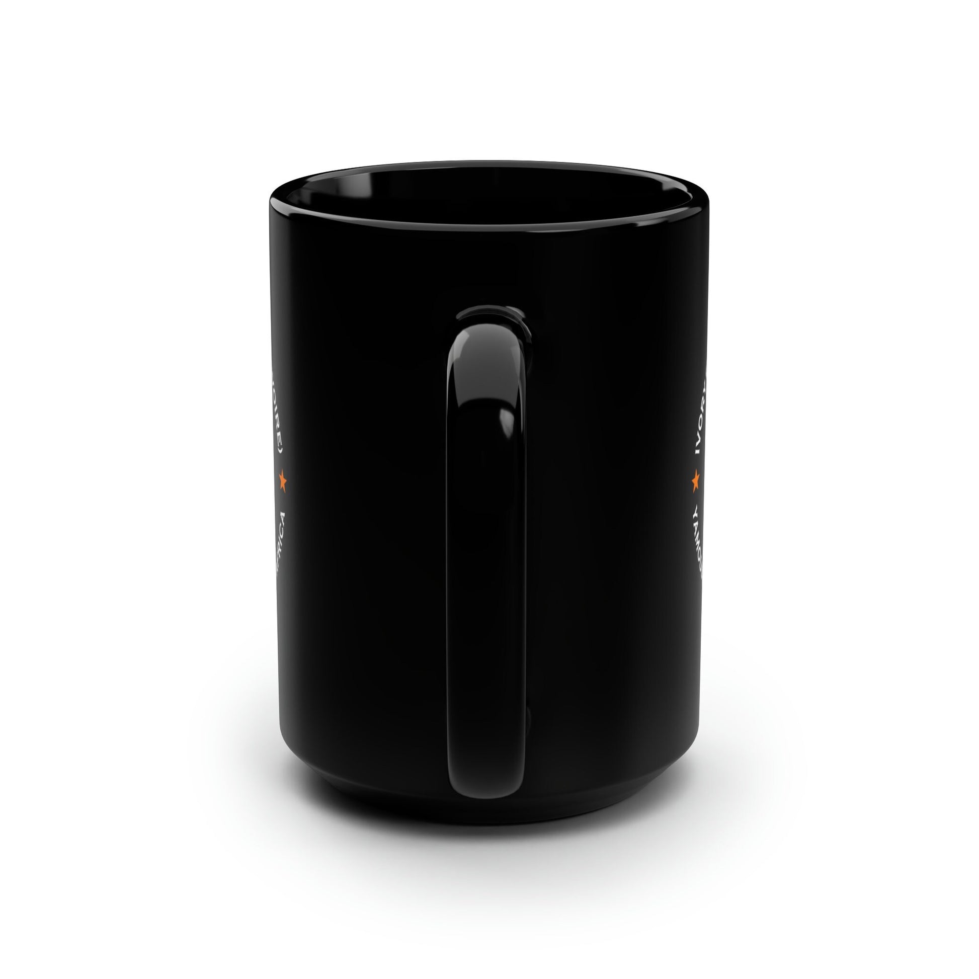 Ivory Coast Inspired Black Mug: Authentic African Design, 15oz Capacity